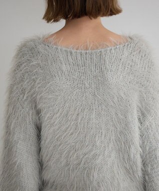 YECCA VECCA フェザーMIXロービングニット Gray