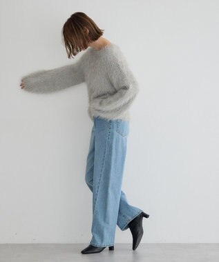 YECCA VECCA フェザーMIXロービングニット Gray