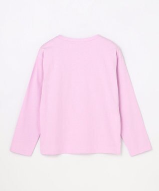 ANY KIDS 【綿100%】ロゴプリント 長袖Tシャツ ラベンダー