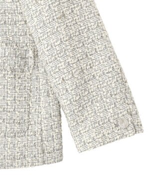 YECCA VECCA ノーカラーツイードジャケット Gray