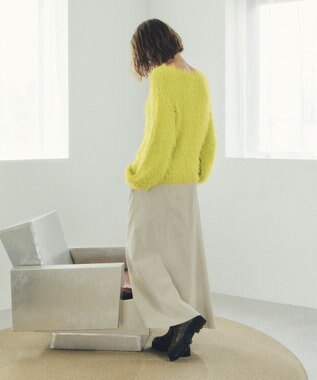 YECCA VECCA フェザーMIXロービングニット Lime Green
