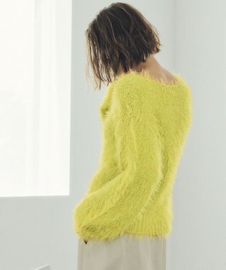 YECCA VECCA フェザーMIXロービングニット Lime Green