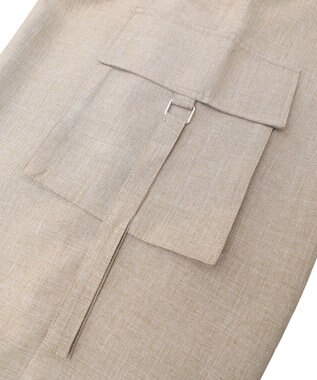 Green Parks 麻調ミリタリーカーゴパンツ Brown