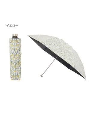 MOONBAT 【 遮光率100％/遮熱/UV/軽量】MACKINTOSH PHILOSOPHY(マッキントッシュフィロソフィー)晴雨兼用日傘 Snowblue Garden Barbrella バーブレラ 折りたたみ傘 フワクール生地使用 イエロー