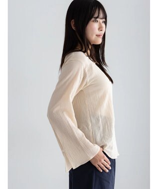 Te chichi クレープフレアスリーブブラウス【AOYAMA FASHION ASSOCIATION × Te chichi】 オレンジ