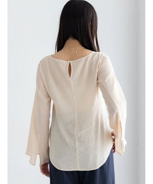 Te chichi クレープフレアスリーブブラウス【AOYAMA FASHION ASSOCIATION × Te chichi】 オレンジ