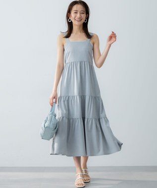 組曲 【WEB限定】ティアードワンピース ライトグレー系