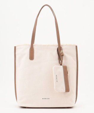 LA BAGAGERIE 【MONICA】A4フリンジキャンバストート キャメル×アイボリー