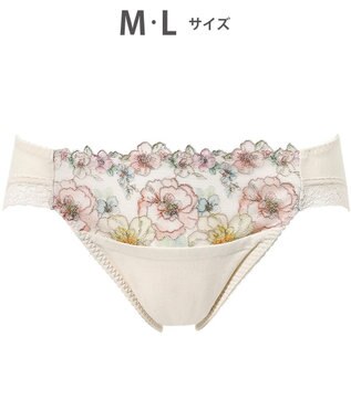 Wing ショーツ KB2060とペア 綿混素材（身生地部） やさしいはきごこち ナチュラルアップブラ はきこみ丈あさめ KF3360 ウイング／ワコール クリーム