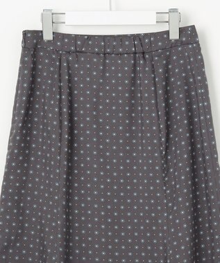 J.PRESS LADIES L 【洗える】ジオメトリックプリント スカート グレー系5