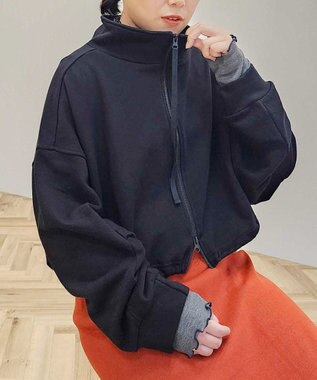 CRAFT STANDARD BOUTIQUE 【WEB限定】裏毛ダブルジップショートスウェット/24AW