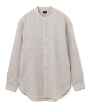 ノルマンディリネントロピカル　バンドカラーシャツ