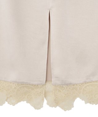 earth music&ecology サテンレーススカート Ecru