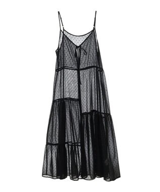 AMERICAN HOLIC ティアードドットキャミワンピース Black