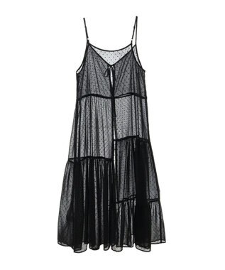 AMERICAN HOLIC ティアードドットキャミワンピース Black