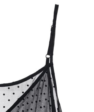 AMERICAN HOLIC ティアードドットキャミワンピース Black