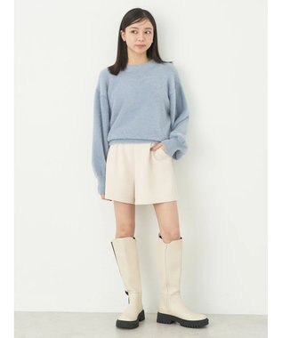 earth music&ecology ミニシャギープルオーバー Blue
