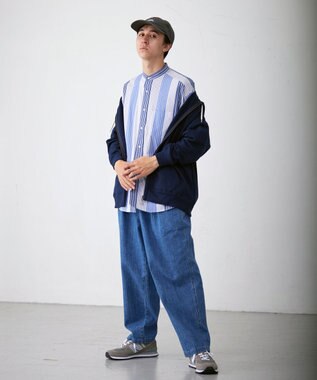 J.PRESS YORK STREET 【UNISEX】フルジップ裏毛ロゴパーカー ネイビー系