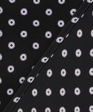 J.PRESS LADIES S 【洗える】ピーチサテン 幾何プリント ブラウス ネイビー系5