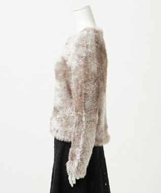 23区 L 【GOLD LABEL】メタリックファーモール ニット シルバー系