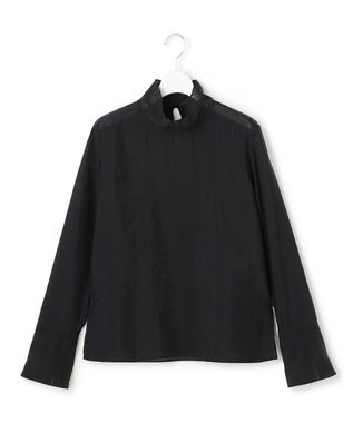 23区 【GOLD LABEL】オーガンジー タートルネック ブラウス ブラック系