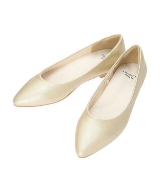 AMERICAN HOLIC 【整履き】ポインテッドパンプス Gold