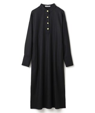 BEIGE， TERNES / ドルマンスリーブウールワンピース Black