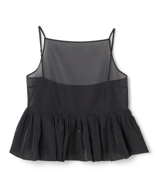 uncrave シアー オーガンジー ペプラム トップス ブラック（久慈暁子さん着用）