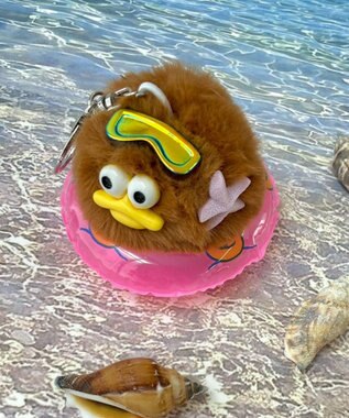 WEGO ぷかぷかモンスターぬいぐるみキーホルダー ブラウン