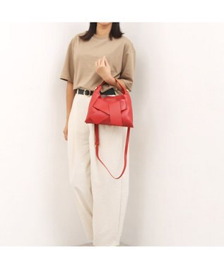 UNBILLION カシュカシュ cachecache / ビッグリボンスワローマチ2wayショルダー レッド