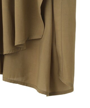 YECCA VECCA リブMIXシアーオーバーシャツ Dark Beige