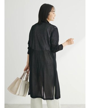 Green Parks 推しニット　ロング丈カーディガン Black