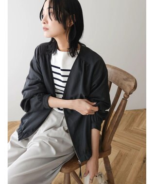 Green Parks イージーケア　Ｖネックブルゾン Black