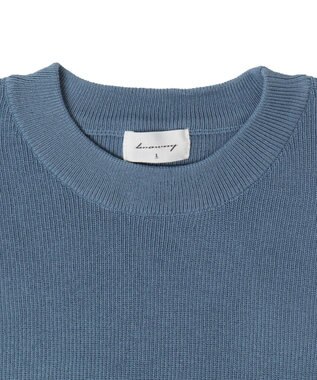 WEGO 【2点SET】アクセ付きワンポイントニットプルオーバー サックス