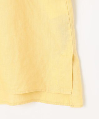 自由区 【XSサイズ～/洗える/セット可】エンブロイダリーリネンフレア袖 ブラウス ライトイエロー系