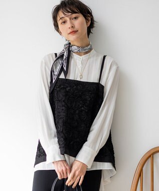 23区 【先行予約】リボンエンブロイダリー キャミソール ブラック系
