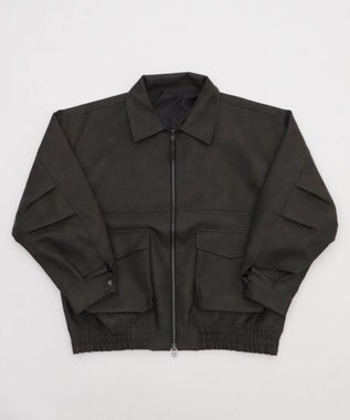 WEGO 【25年秋冬新作/ユニセックス着用ITEM/SMLサイズ展開】PUダブルZIPフライトブルゾン グレーその他