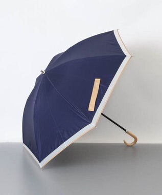 AURORA BLAO（ブラオ）オーガンジー切継ぎ晴雨兼用傘（1段スライドショート傘） ネイビー