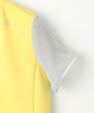 23区GOLF 【WOMEN】シアーラメ袖デザイン ライトダンボールモックネック イエロー系