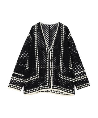 AMERICAN HOLIC クロシェカーディガン Black