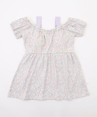 組曲 KIDS 【SS-Lサイズ】 ボタニカルフラワースイムウェア(セパレート) ラベンダー