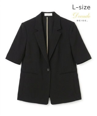 BEIGE， 【Lsize・セットアップ対応】CINDY / ハーフスリーブジャケット Black