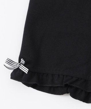 ANY KIDS 無地/総柄 1分丈スパッツ ブラック（無地）