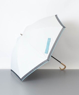 AURORA BLAO（ブラオ）オーガンジー切継ぎ晴雨兼用傘（1段スライドショート傘） シルバーグレー