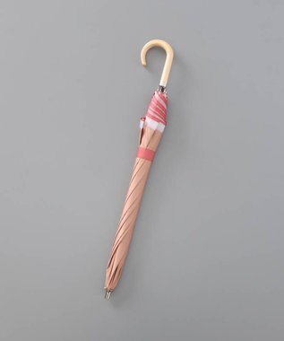 AURORA BLAO（ブラオ）オーガンジー切継ぎ晴雨兼用傘（1段スライドショート傘） ベージュ