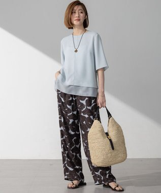 23区 ラウンドストーン ネックレス ダークブラウン系