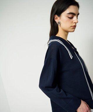 GRACE CONTINENTAL マリンボウタイニット ネイビー