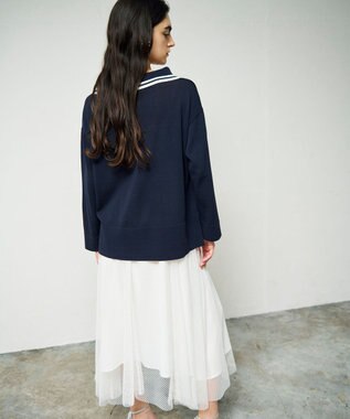 GRACE CONTINENTAL マリンボウタイニット ネイビー