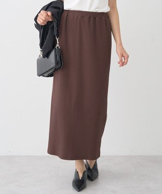 earth music&ecology 【コットン混】カットリブナロースカート