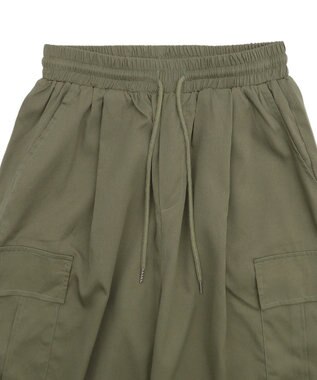 WEGO 【ウエストゴム】イージーカーゴパンツ カーキ